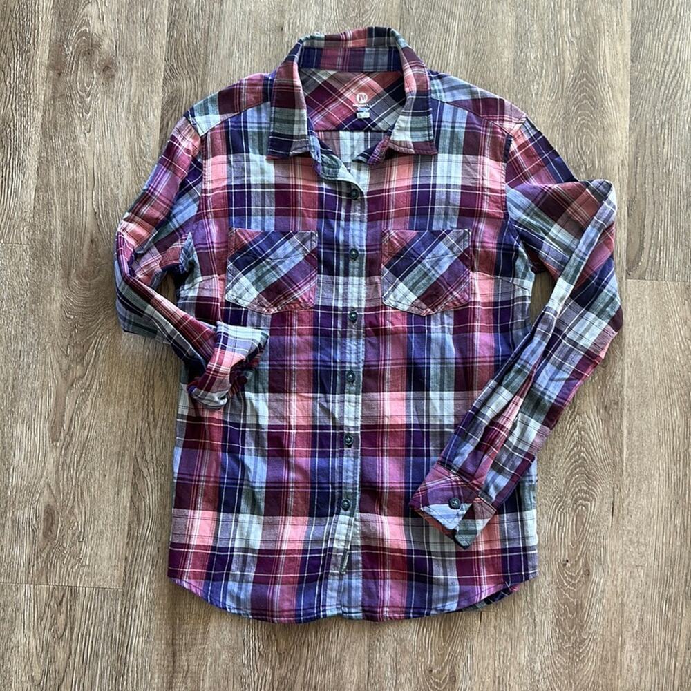 Merrell Button Front‎ Long Sleeve Shirt 100% Cotton Size Small